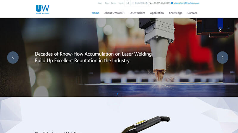 激光设备网站案例：激光焊接机 - HTML5自适应营销